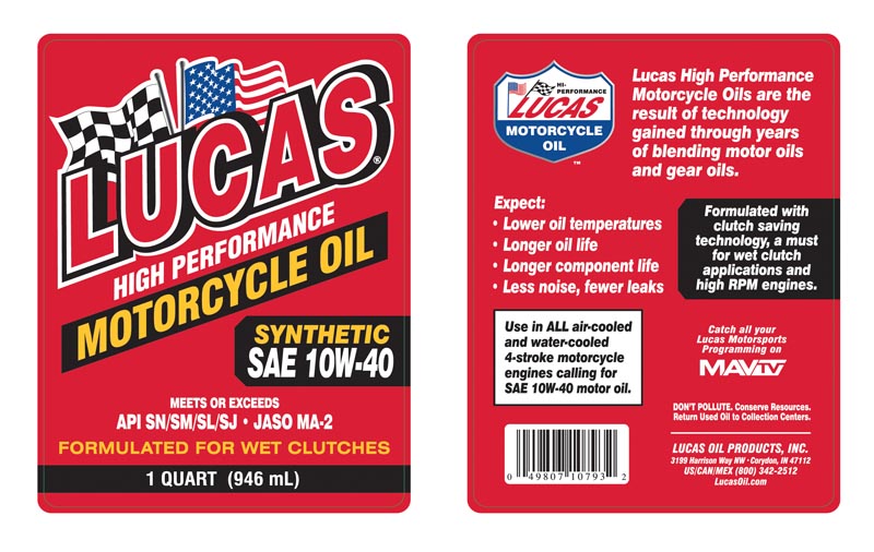 Product of Lucas Oil 10793 Oil