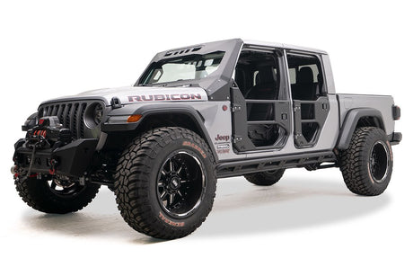 Product of Fab Fours JT20-G1850-1 Black Steel Oval Tube Rocker Panel Guard