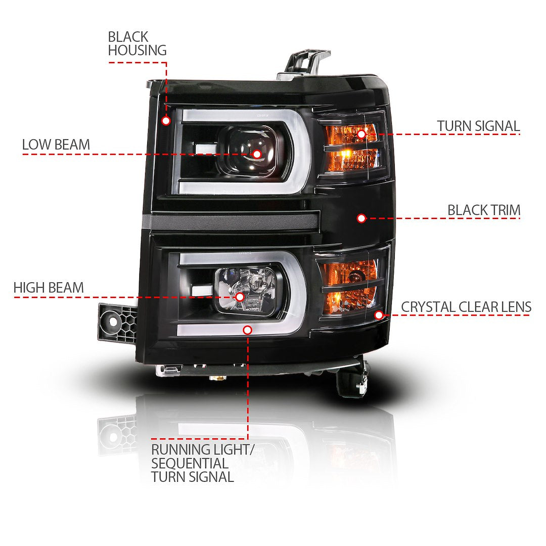 Anzo Usa 111617 Headlight Assembly||||87||a1r111617||2001995