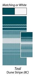 Product of Carefree RV EA208C00 RV Patio Electric/ Manual Awning , Teal Dune Stripes