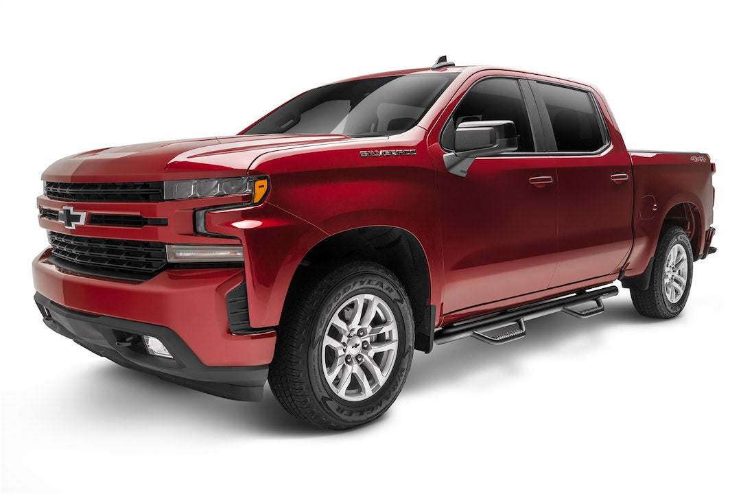 Product of N-Fab C1475CC-TX Cab Length Nerf Bar With Drop Down Steps