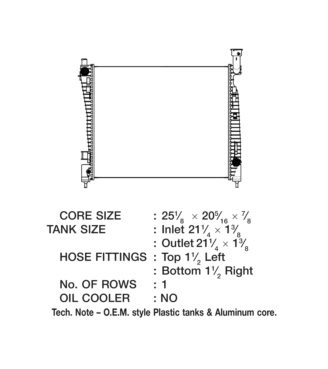 Product of Csf 3543 Radiator