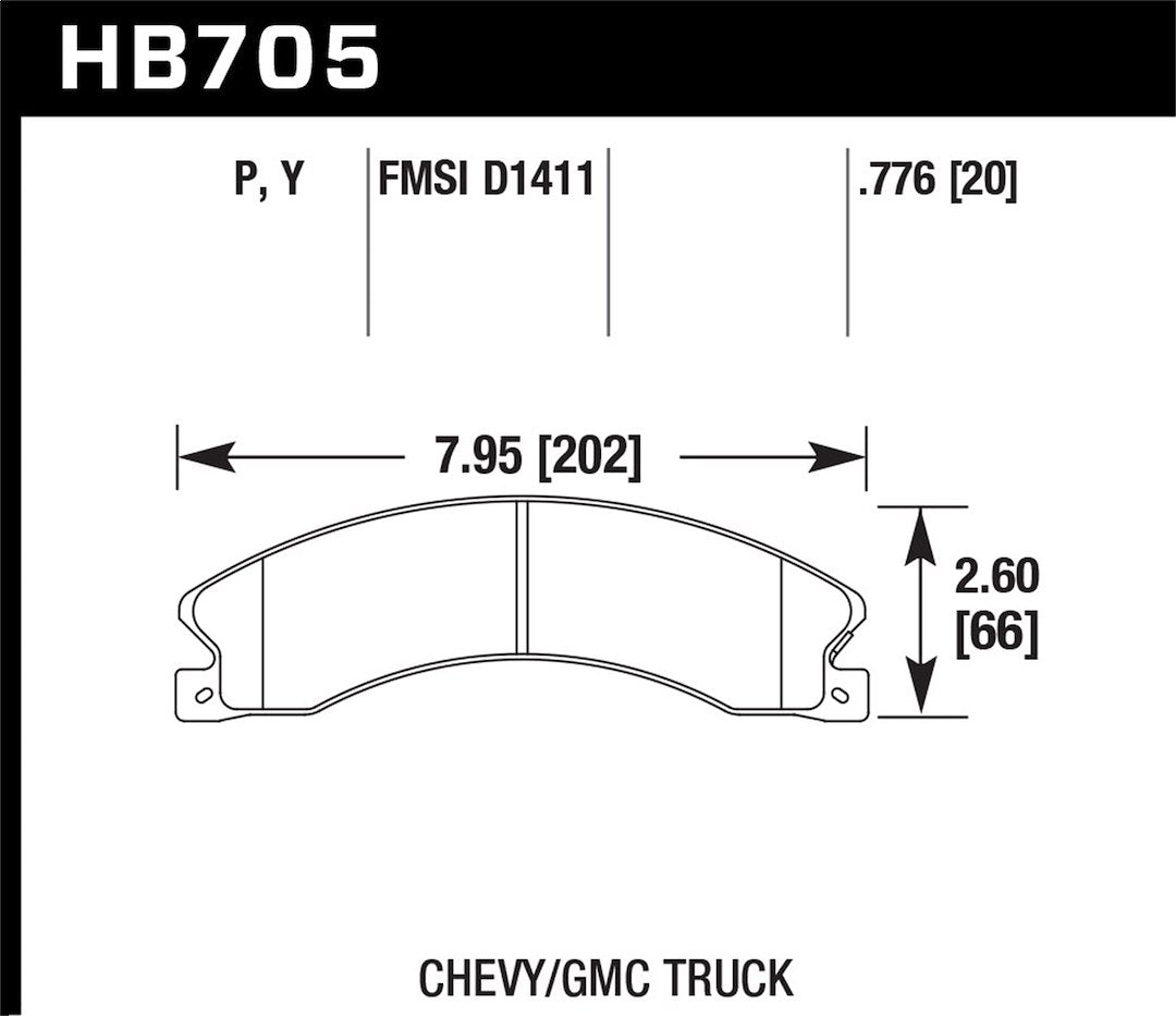 Hawk Performance Hb705p.776 Brake Pad||hb705.Jpg||86||h27hb705p776||1285511