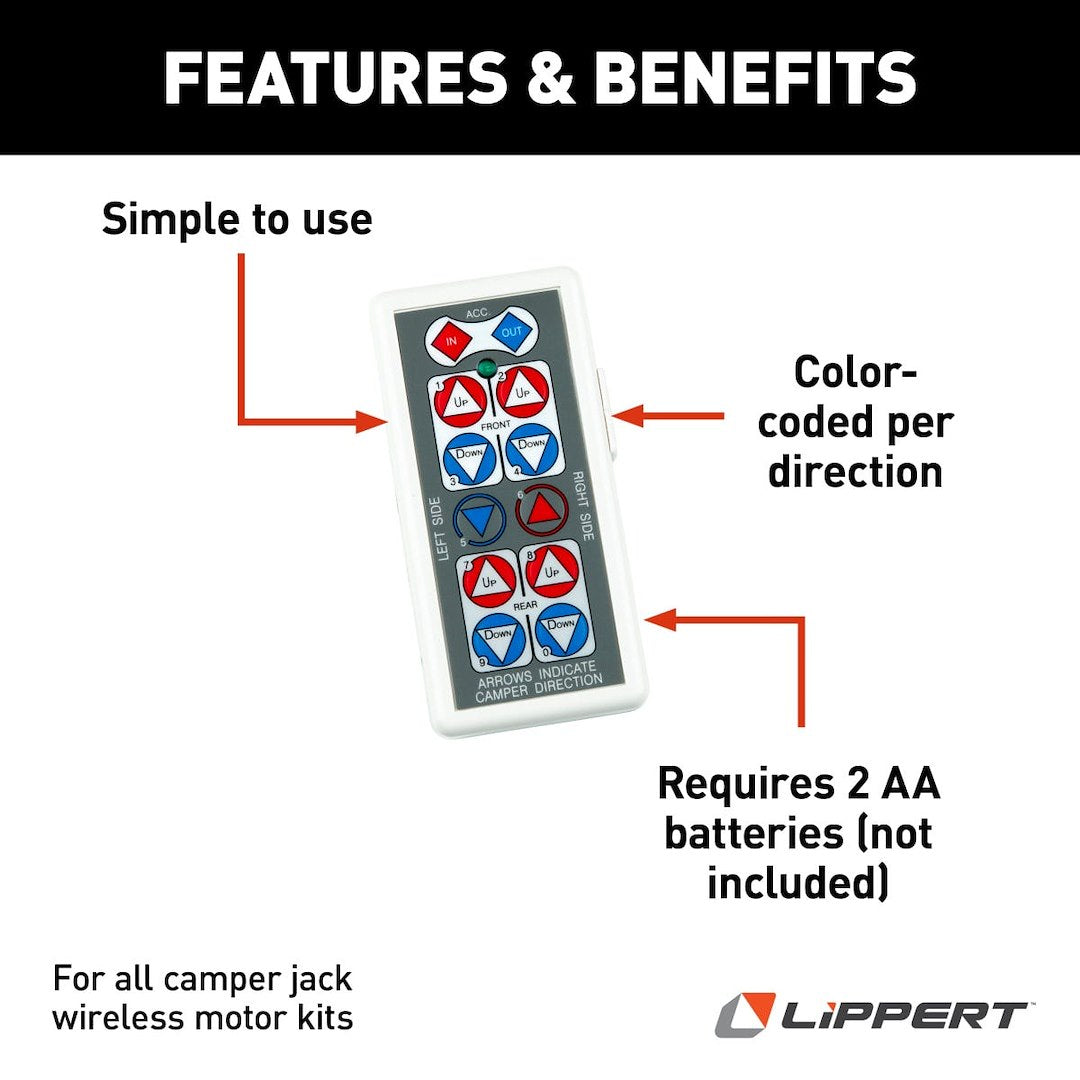 Product of Lippert Components 183070 Camper Jack Remote Control Unit