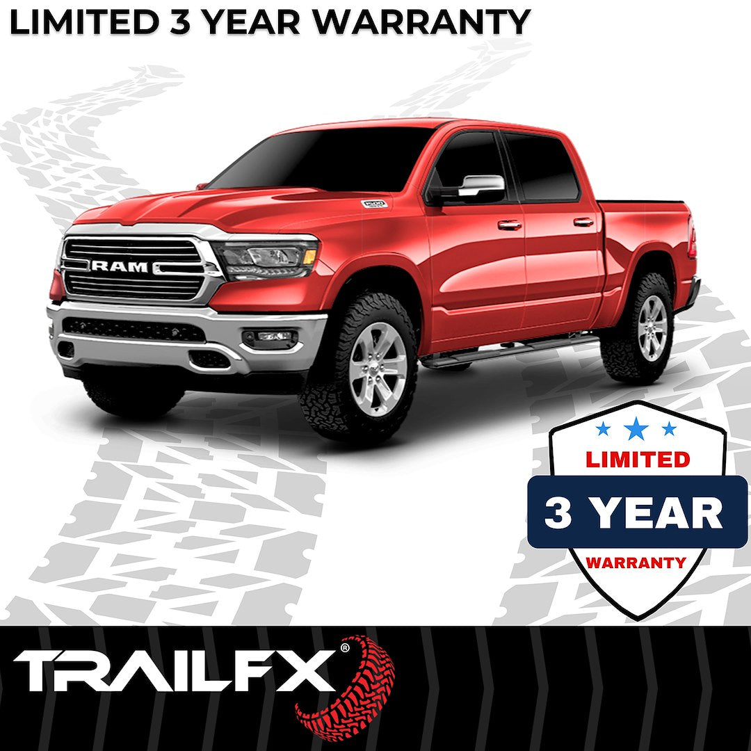 Product of TrailFX A4015B TFX 4" Trapezoid Side Steps Nerf Bar With Surface Steps