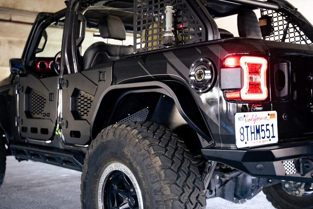 Dv8 Offroad Fdjl-07 Fender Flare||2018-2023_Jeep-Wrangler-Jl-Slim-Fender-Flares_Installed-5.Jpg||95||dv8fdjl07||1627545