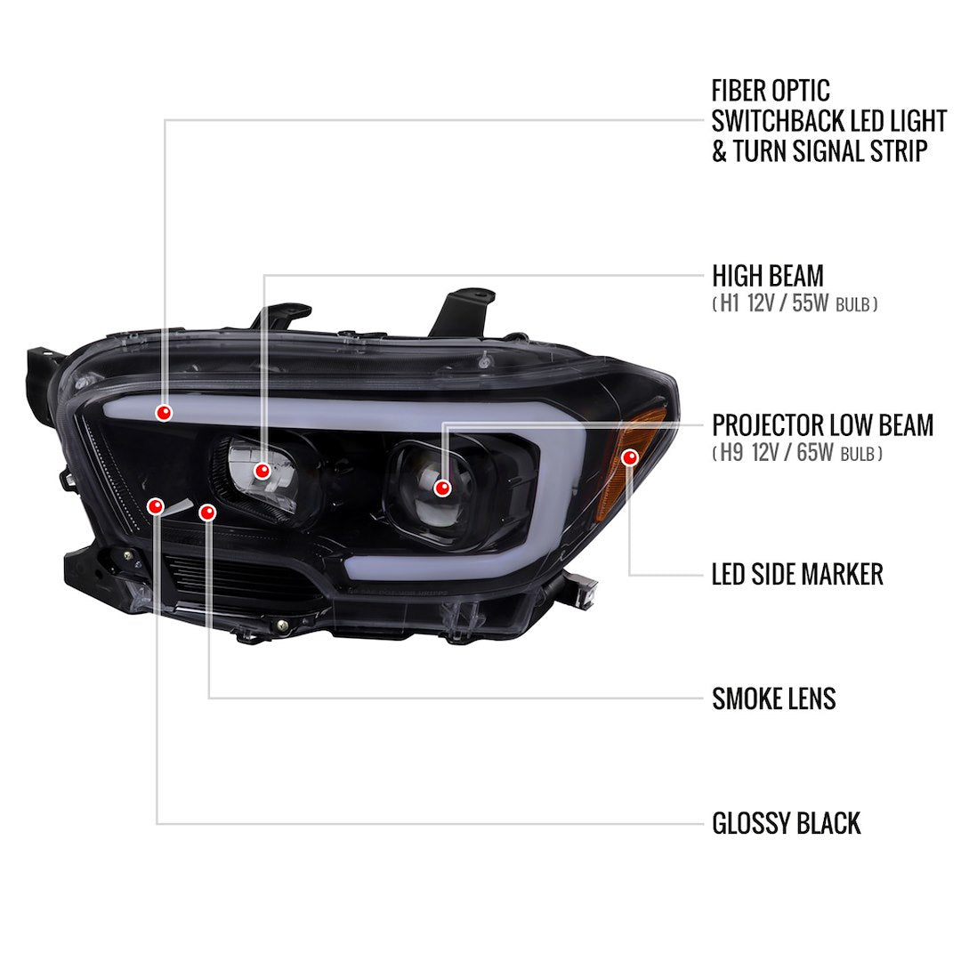 Spec-D Tuning 2lhp-Tac16g-Tm Headlight Assembly||2lhp-Tac16g-Tm_7.Jpg||92||sdt2lhptac16g||1563612