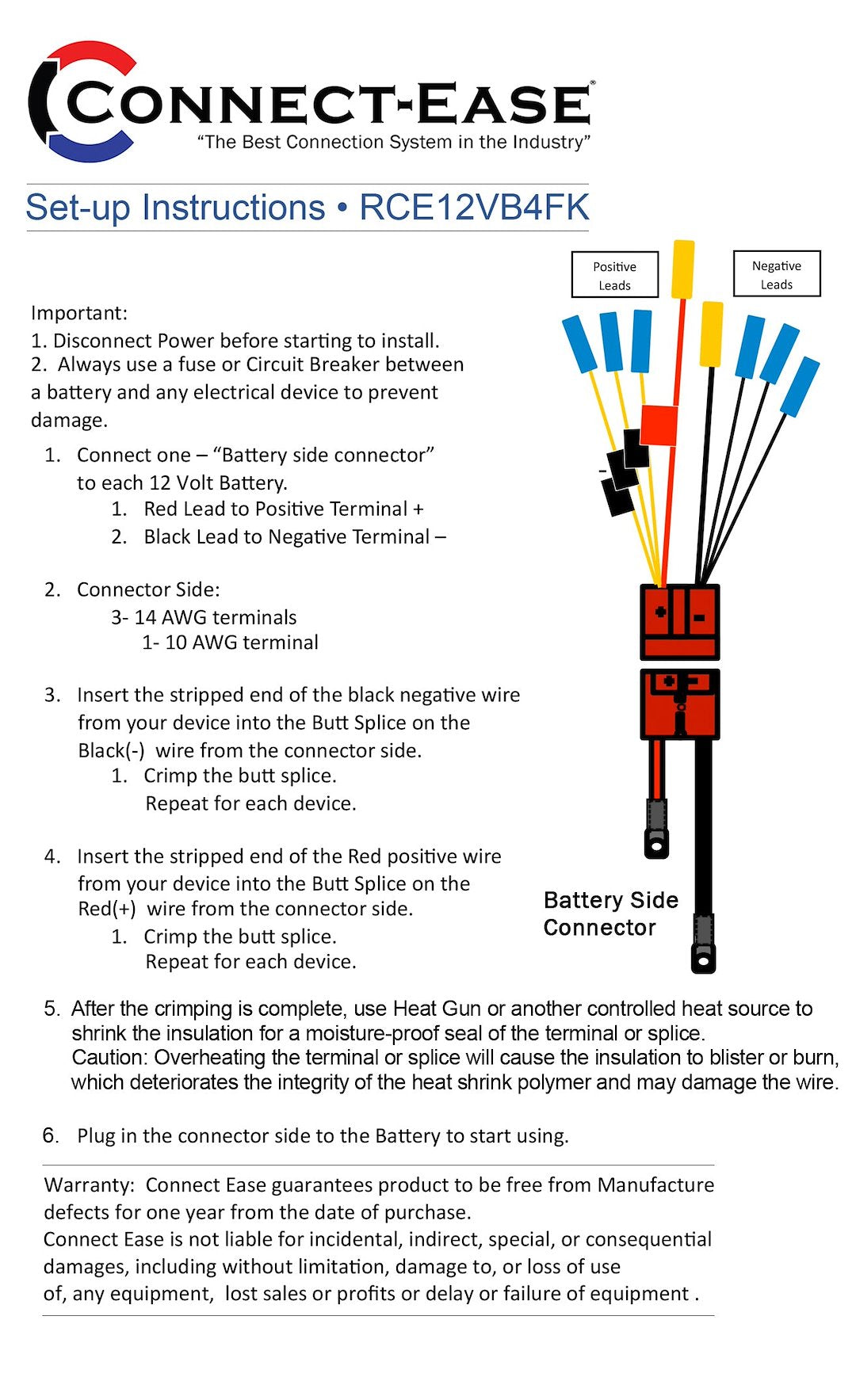 Product of Connect-Ease Rce12vb4fk Battery Connection Harness