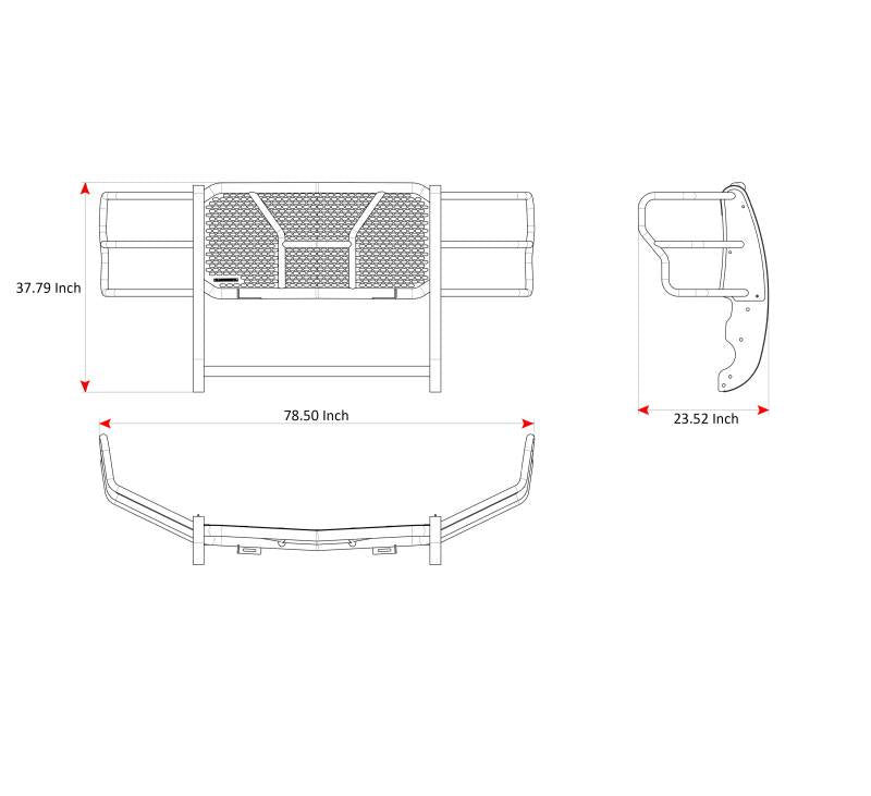 Black Horse Offroad Ru-Fof217-B-Plr Grille Guard||ru-Fof217-B-Plr_9.Jpg||94||blkrufof217bp||2239293