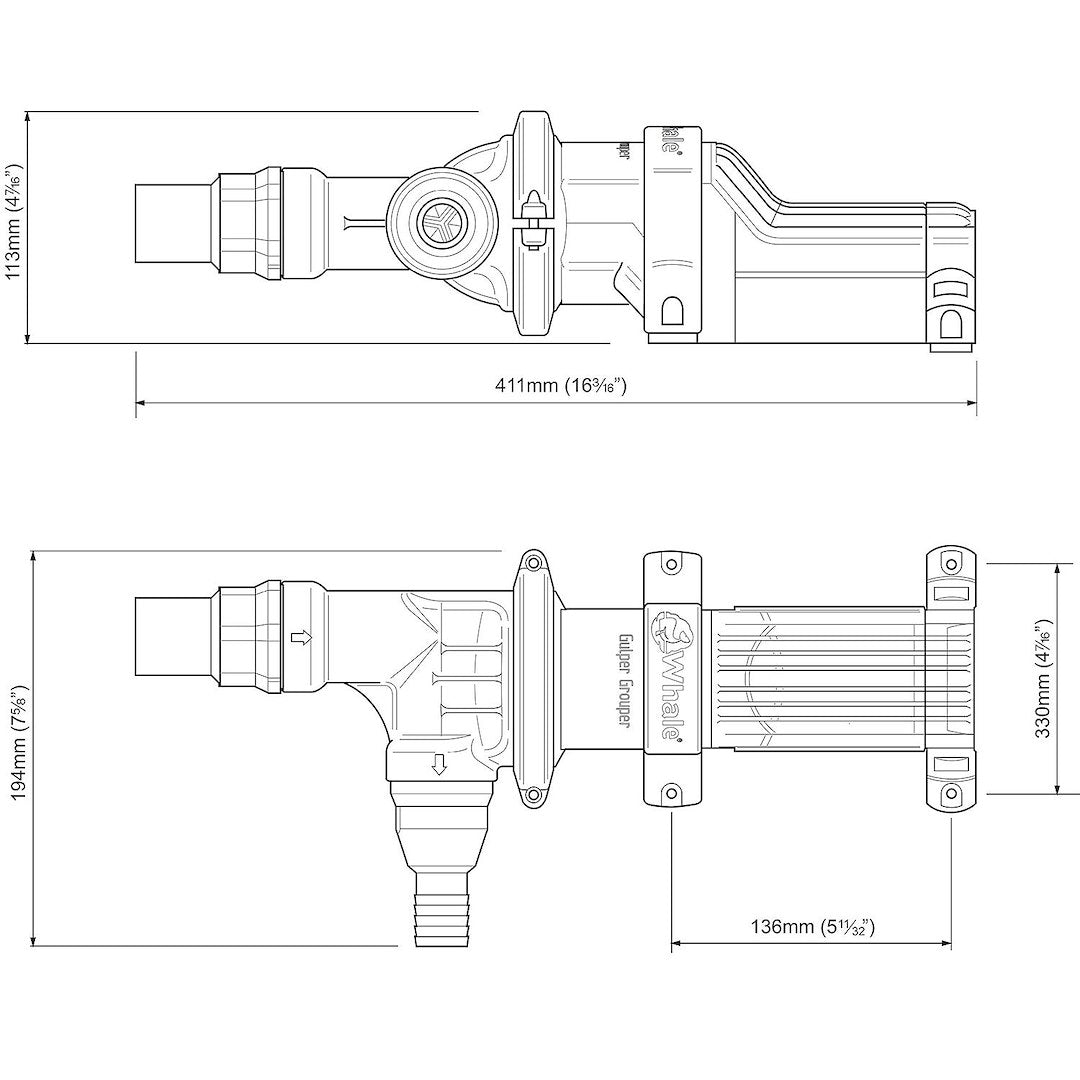 Product of Whale Bp4772 Livewell / Baitwell Pump