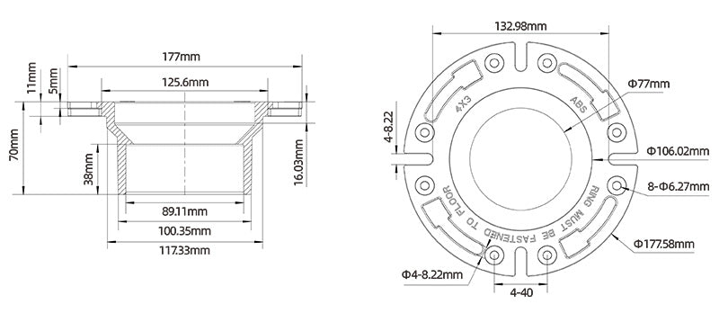Seaflo Sfrtk2-001 Toilet Flange Spacer Kit||sfrtk1-001_3.Jpg||88||sflsfrtk2001||2265053