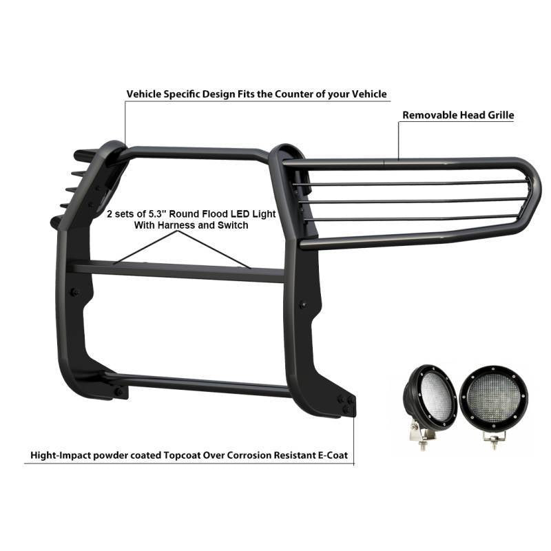 Black Horse Offroad 17a096402ma-Plfb Grille Guard||17a096402ma-Plfb.Jpg||85||blka096402lfb||2468987