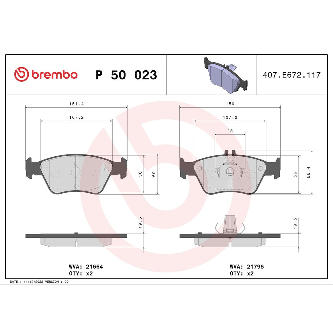 Brembo P50023 Brake Pad||p50023_Drw.Jpg||87||brmp50023||1753347