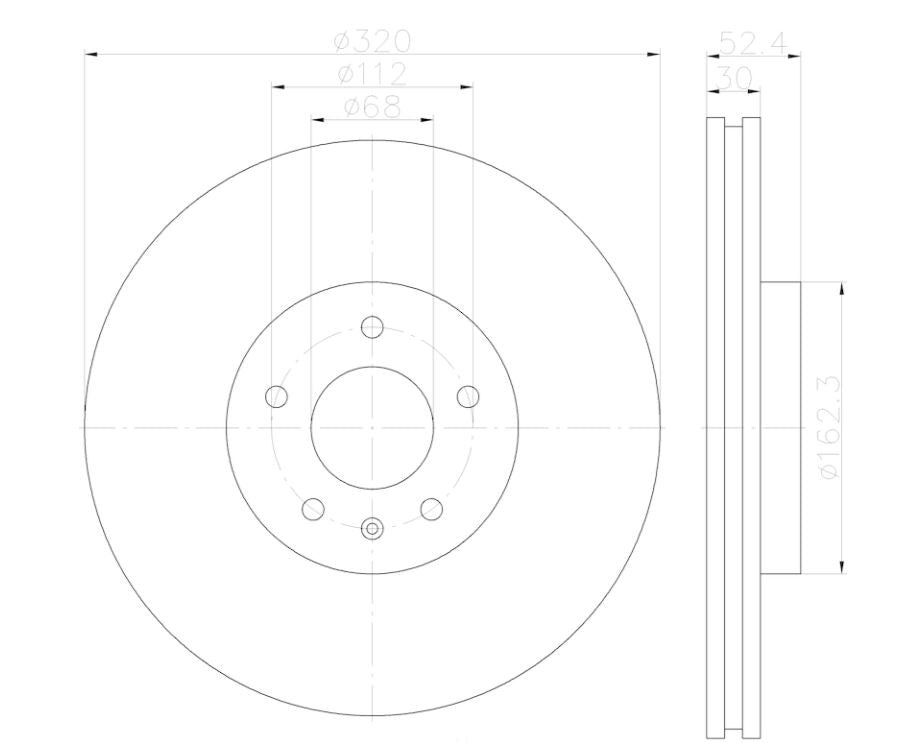 Product of Hella 355123122 Brake Rotor
