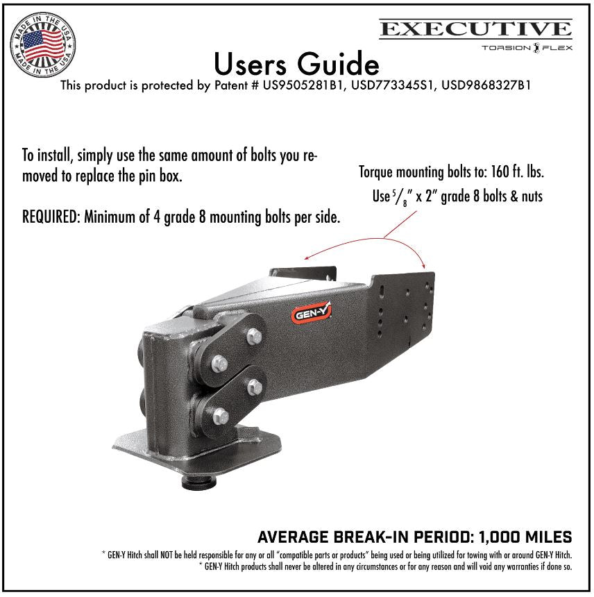 Gen-Y Hitch Gh-8060 Fifth Wheel Trailer Hitch Pin Box||gh-8060_5.Jpg||90||gyhgh8060||1557193