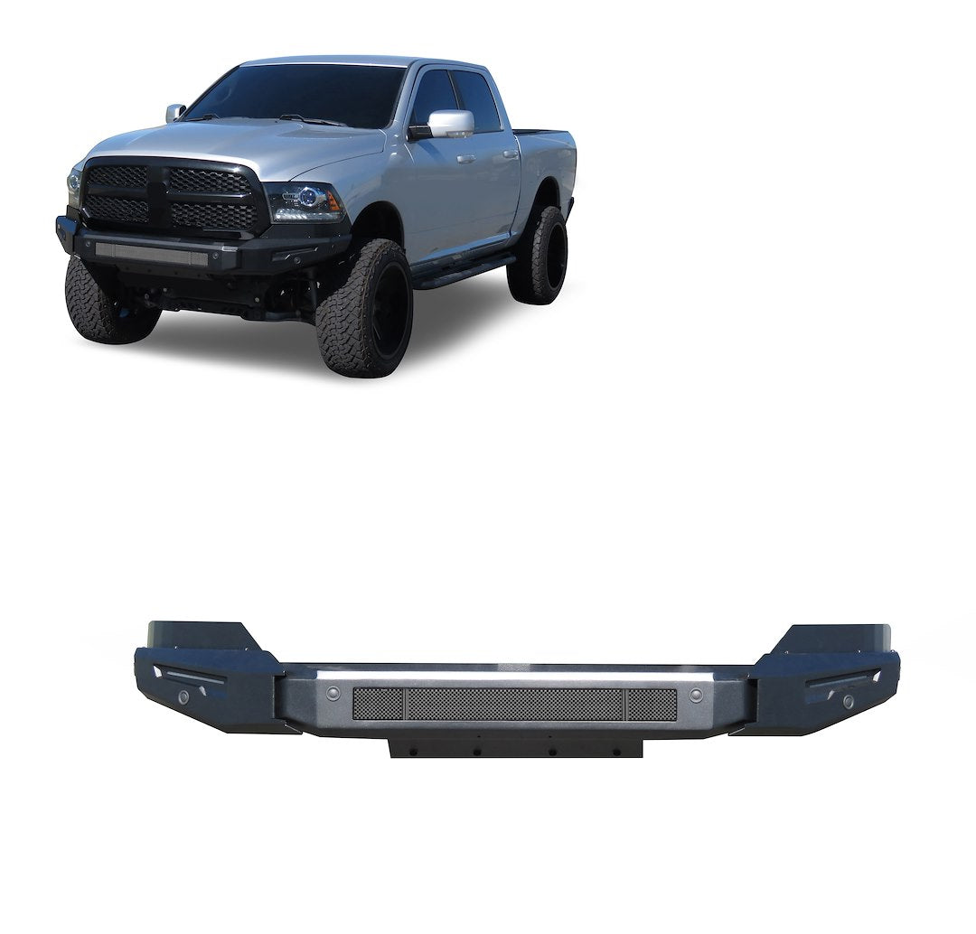 Product of Black Horse Offroad AFB-RA14-BU Armour II Steel Matte Powder Coated Bumper