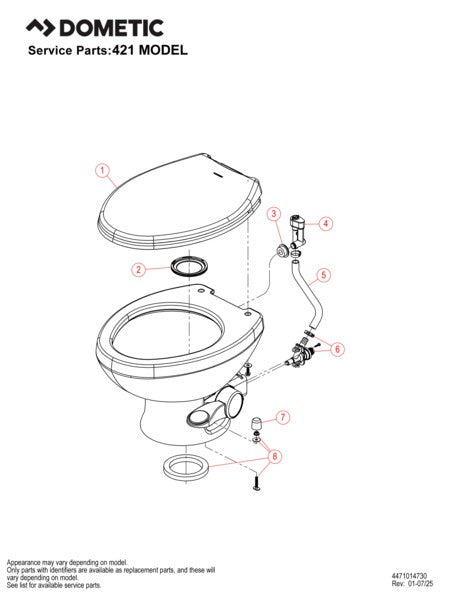 Dometic 9610008284 Toilet||9610008284_2.Jpg||87||d7e9610008284||2469984
