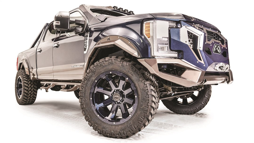 Product of Fab Fours TF4110-1 Pocket Style/ Exposed Fasteners Black Fender Flare - Set Of 4