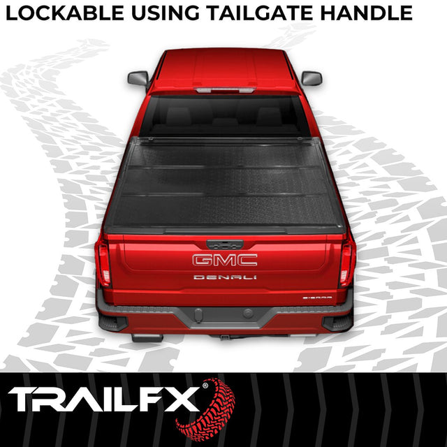 Product of TrailFX TFX Standard Flush Tri-Fold Hard Folding TFX1528 Tonneau Cover