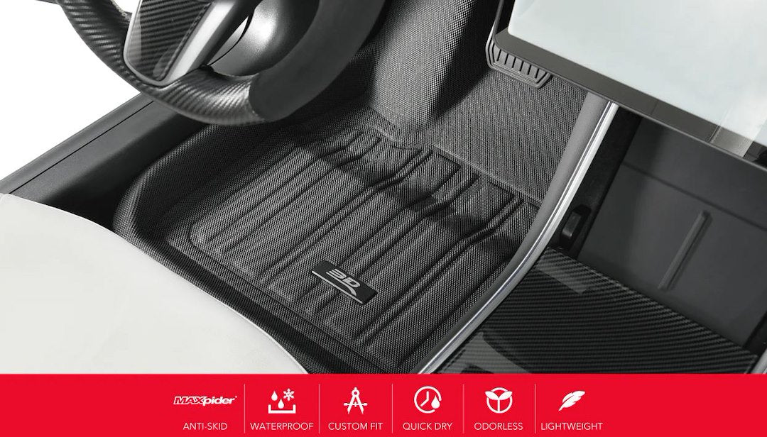 Product of 3D Mats ELITECT Series E1TL03801809 Black Thermoplastic Rubber Of Carbon Fiber Texture Floor Liner
