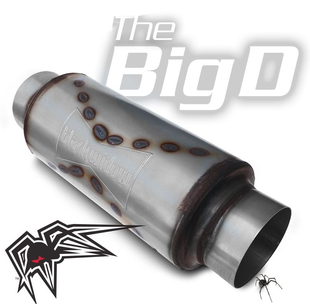 Product of Black Widow Exhaust BWBIGD-4 The Big D Exhaust Muffler