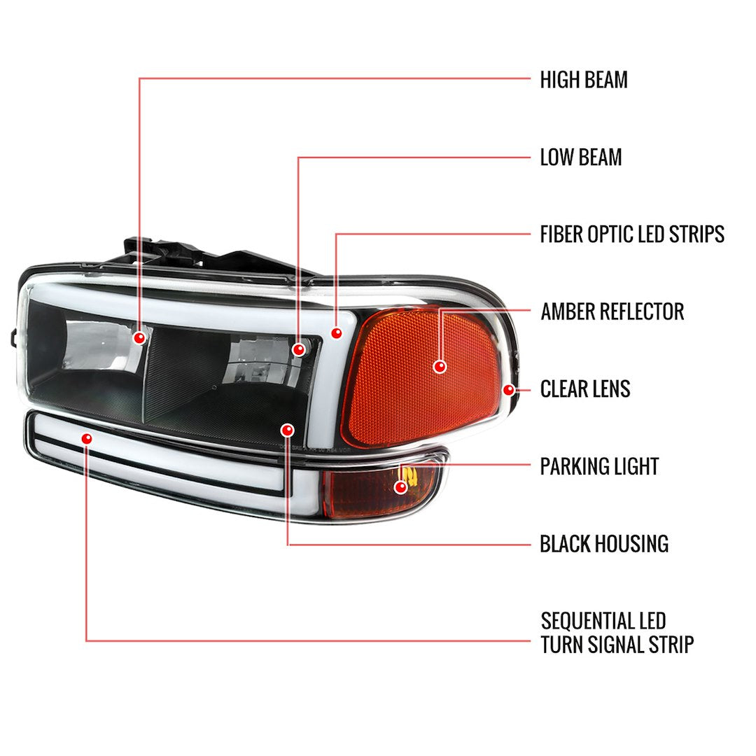 Spec-D Tuning 2lblh-Gmc99jm-G3-Rs Headlight Assembly||2lblh-Gmc99jm-G3-Rs_7.Jpg||92||sdtmc99jmg3rs||1563902