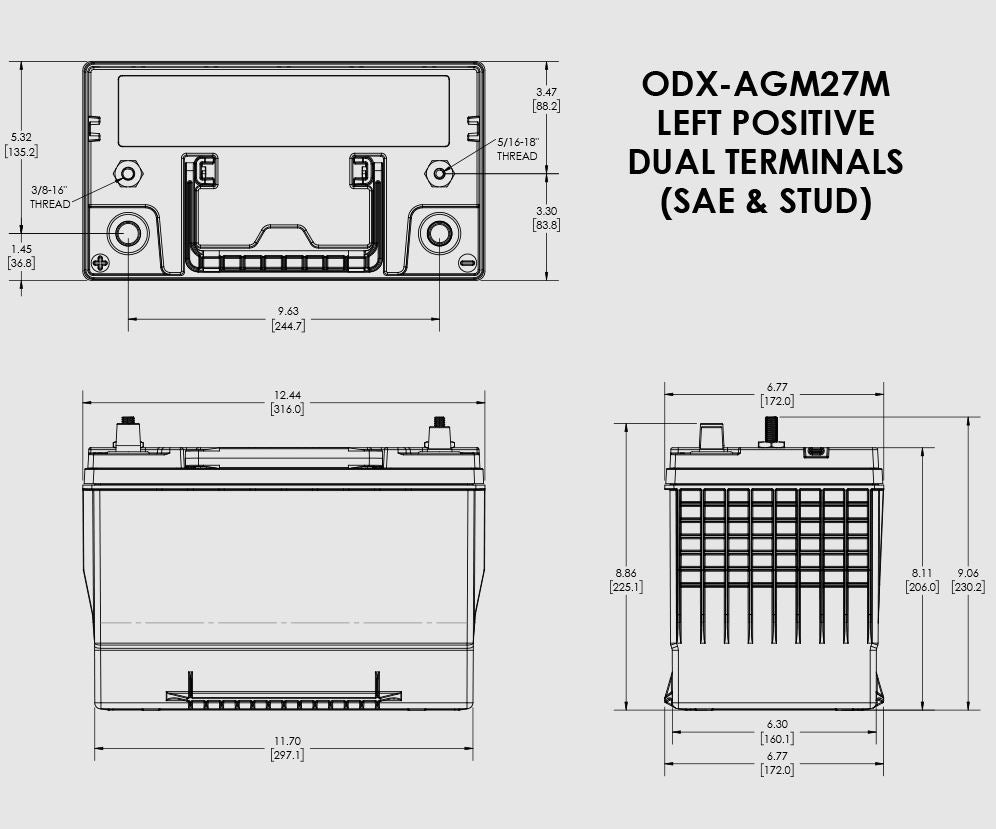 Product of Odyssey Battery Odx-Agm27m Battery