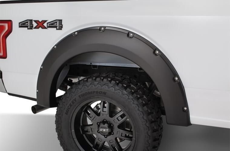 Product of Bushwacker 20935-02 Pocket Style/ Exposed Fasteners Black Fender Flare - Set Of 4