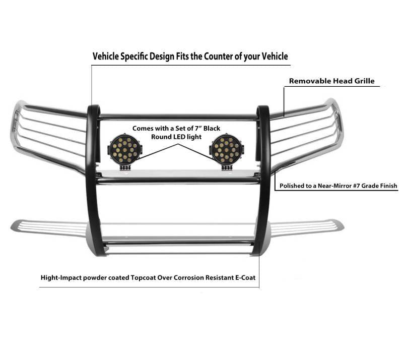 Black Horse Offroad 17a080202mss-Plb Grille Guard||17a080202mss-Plb_8.Jpeg||92||blk0202mssplb||2344450