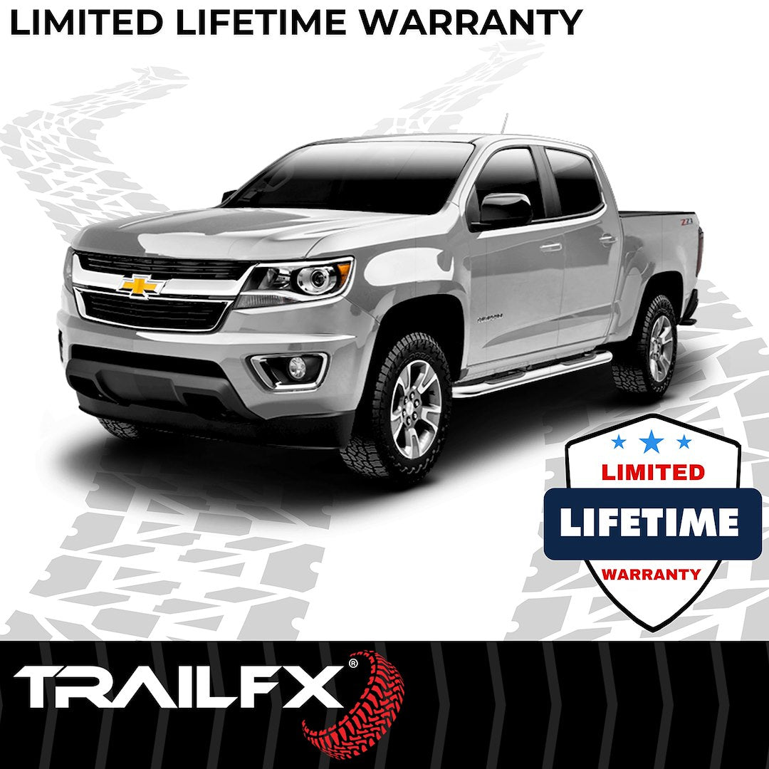 Product of TrailFX A0009S TFX Round Tube Side Steps Nerf Bar With Surface Steps