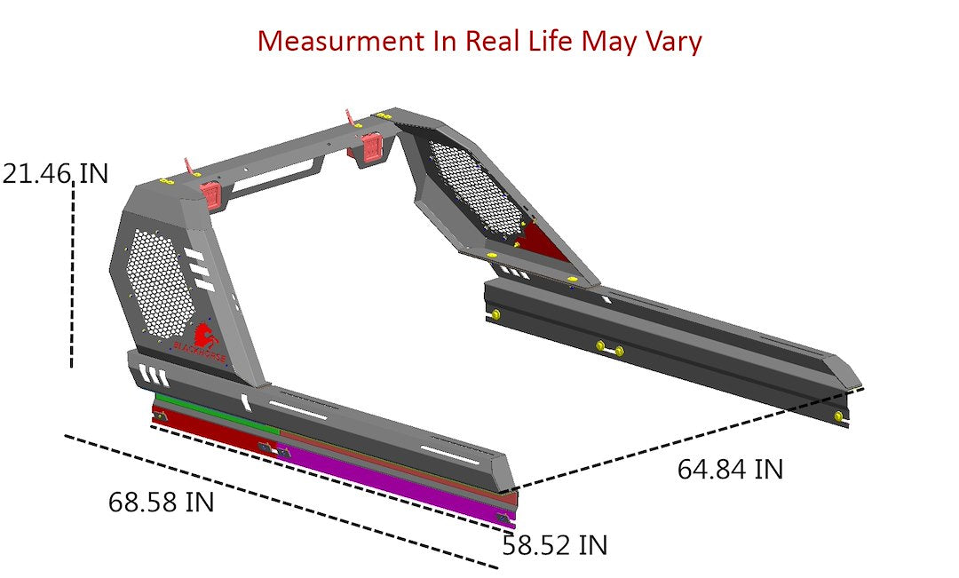 Product of Black Horse Offroad VIRB07B-KIT  Truck Bed Bar