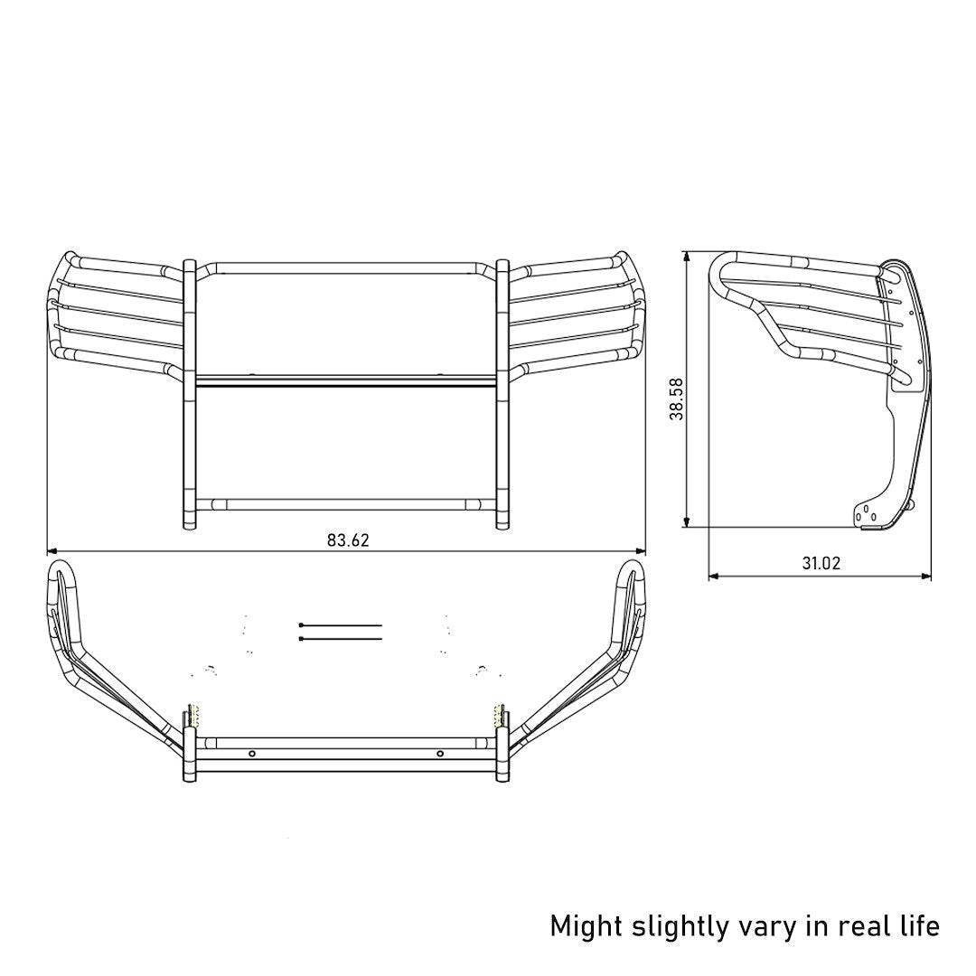 Product of Black Horse Offroad 17TT22MA Grille Guard