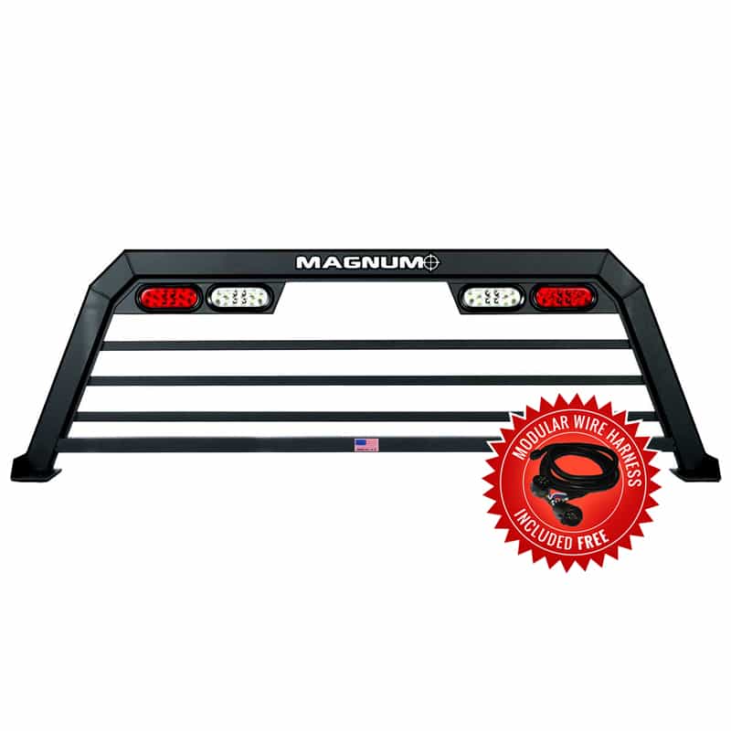 Product of Magnum Truck Racks 109H Black Matte Powder Coated Louvered Headache Rack