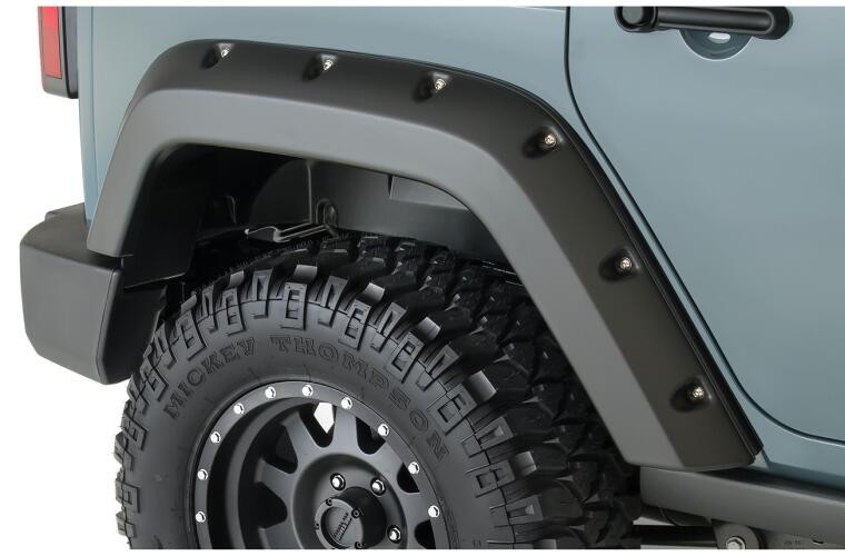 Product of Bushwacker 10080-02 Pocket Style/ Exposed Fasteners Black Fender Flare - Set Of 2