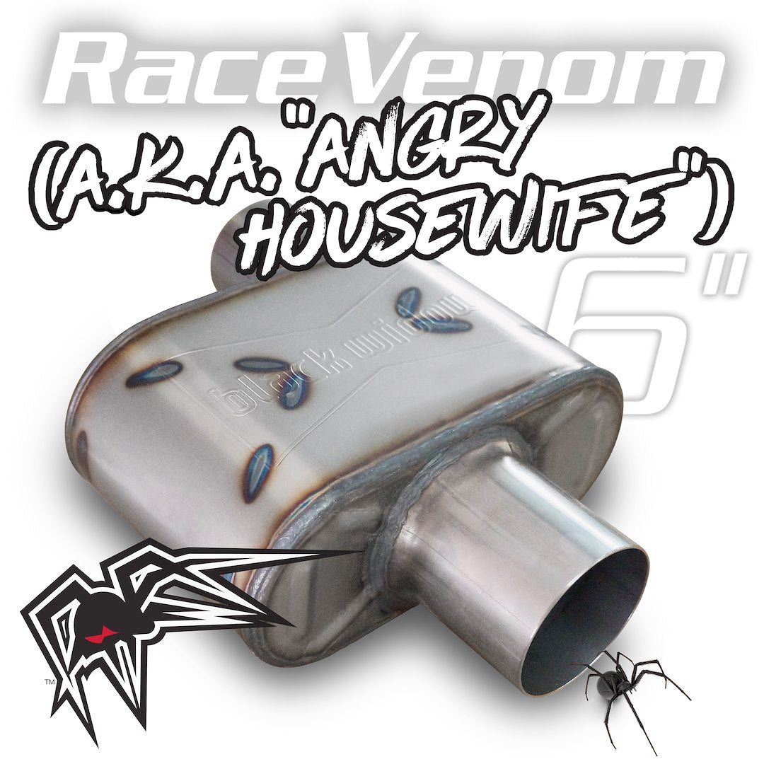 Product of Black Widow Exhaust BWAHW25-P Angry Housewife Stainless Steel Exhaust Muffler