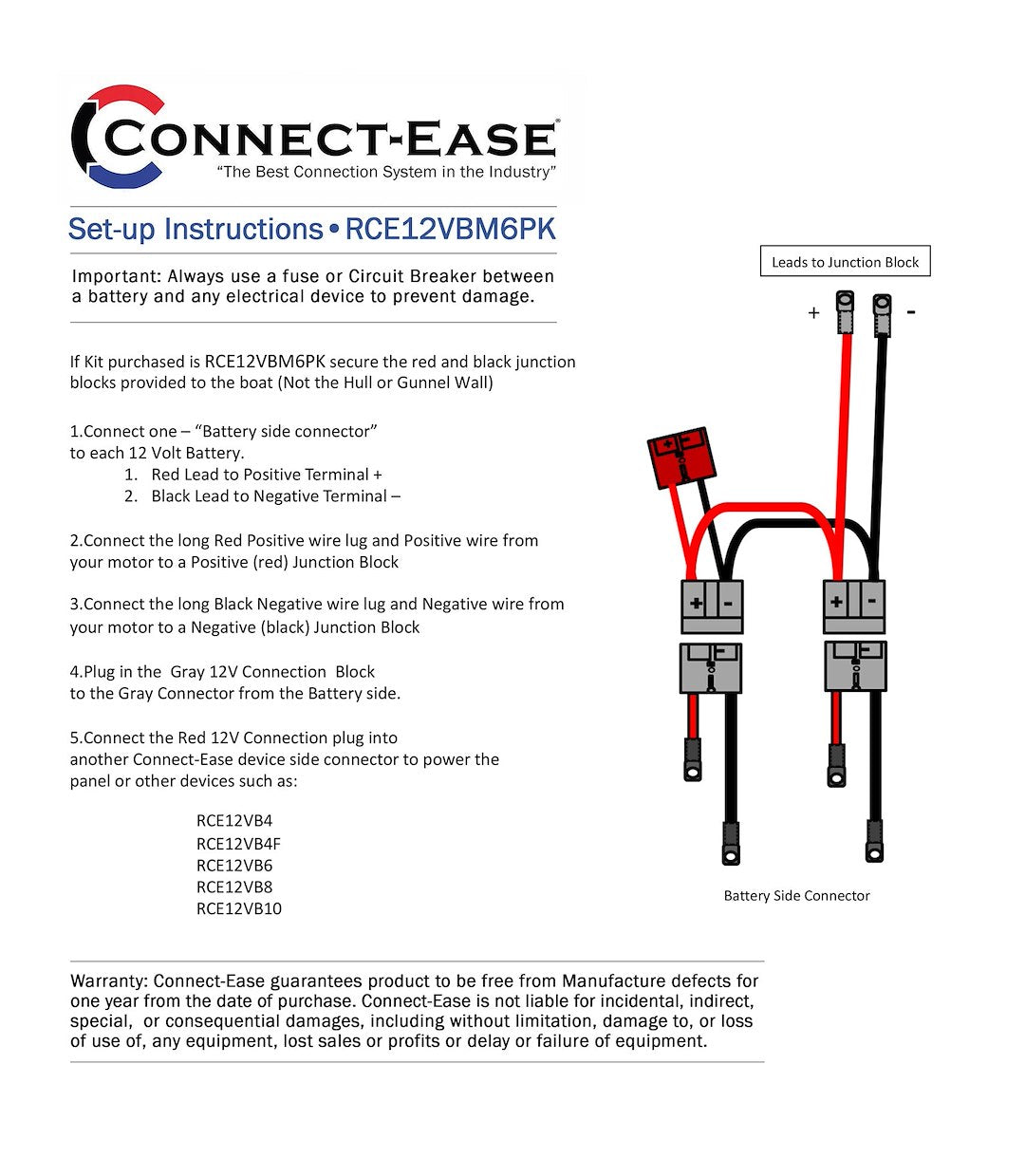 Product of Connect-Ease Rce12vbm6pk Battery Connection Harness