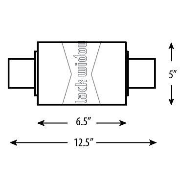 Product of Black Widow Exhaust BW0012-30 Widowmaker Stainless Steel Exhaust Muffler