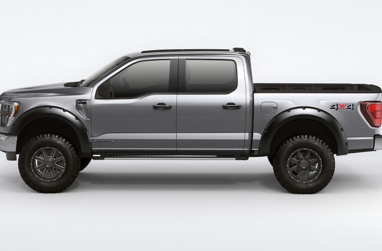 Product of Bushwacker 28315-08 Pocket Style/ Exposed Fasteners Black Fender Flare - Set Of 4