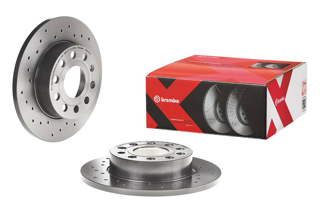 Product of Brembo 0894881XC02 Xtra Solid Cross Drilled 1 Piece Brake Rotor