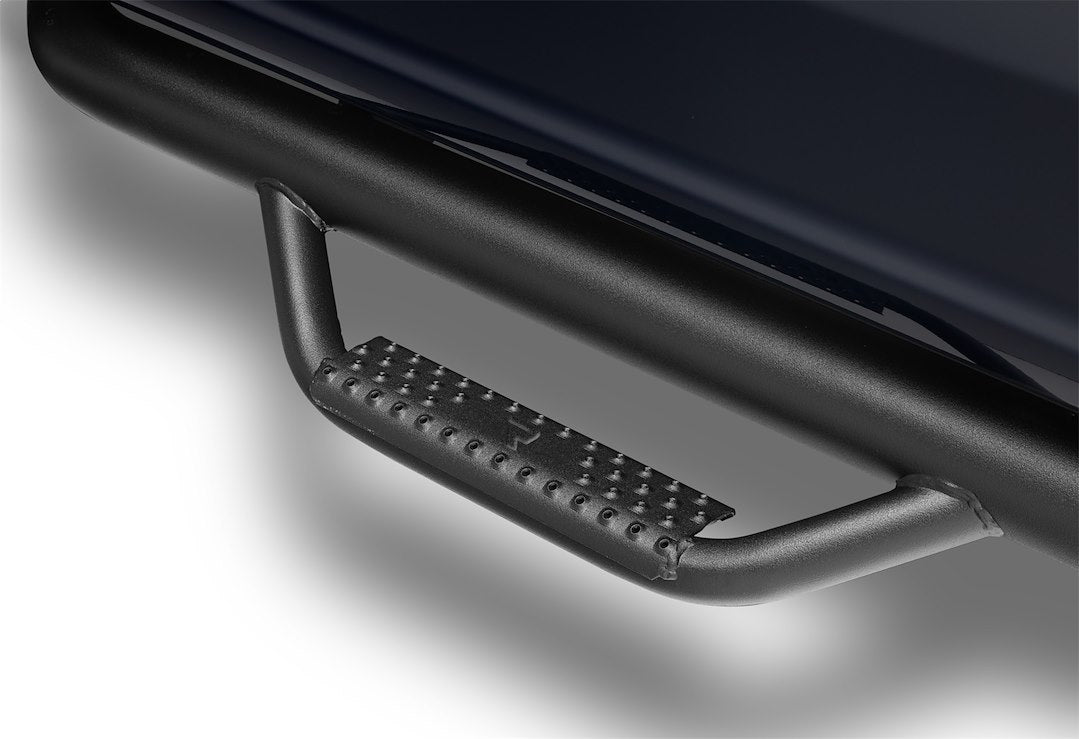 Product of N-Fab F1596CC-6-TX Black Matte Textured Powder Coated Round Nerf Bar - Truck Wheel To Wheel