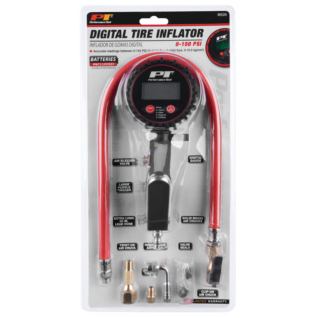 Performance Tool M526 Spare Tire Inflation Kit||||95||ptlm526||1912286