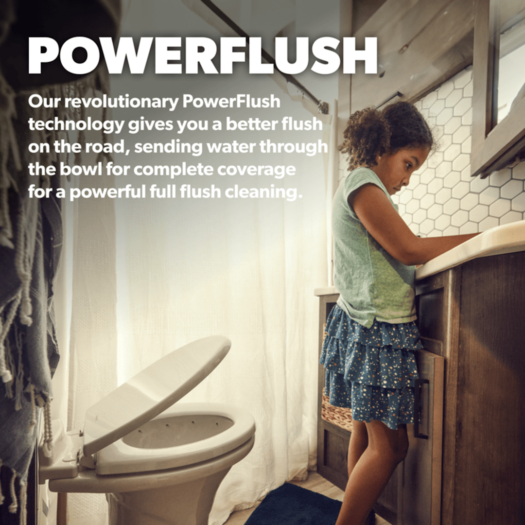 Product of Dometic 302320083 Permanent Full Bowl Flush Toilet , 18-1/4 Inch