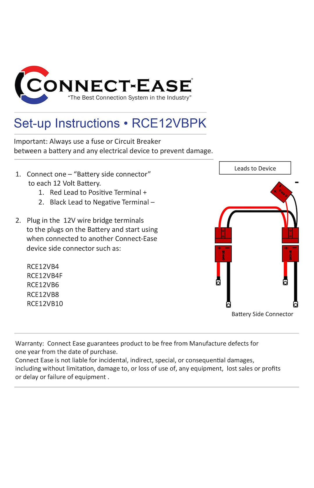 Product of Connect-Ease Rce12vbpk Battery Connection Harness