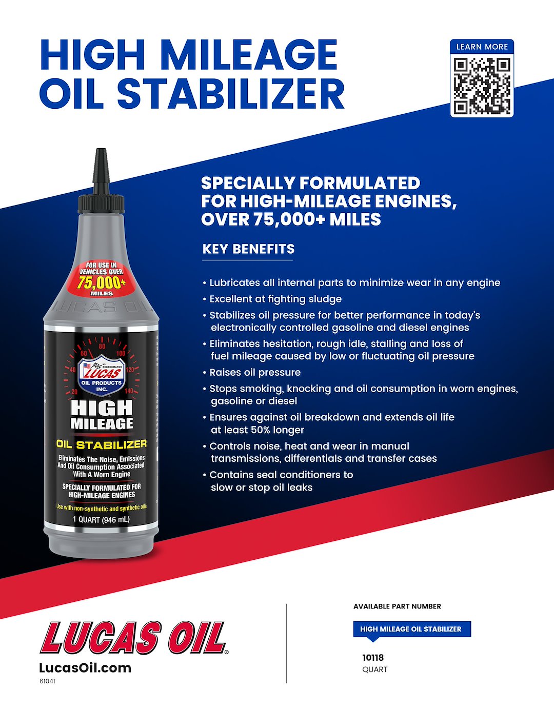 Product of Lucas Oil 10118 Oil Additive