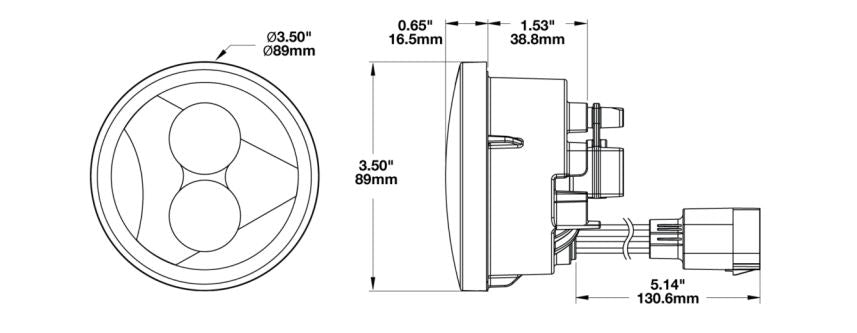 Product of J.W. Speaker 0346483 Turn Signal Light Assembly - Led