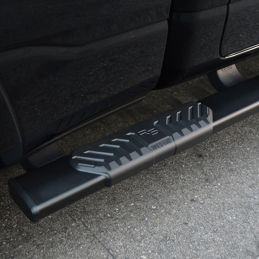 Product of Westin Automotive 28-534705 Black Powder Coated Oval Nerf Bar - Truck Wheel To Wheel