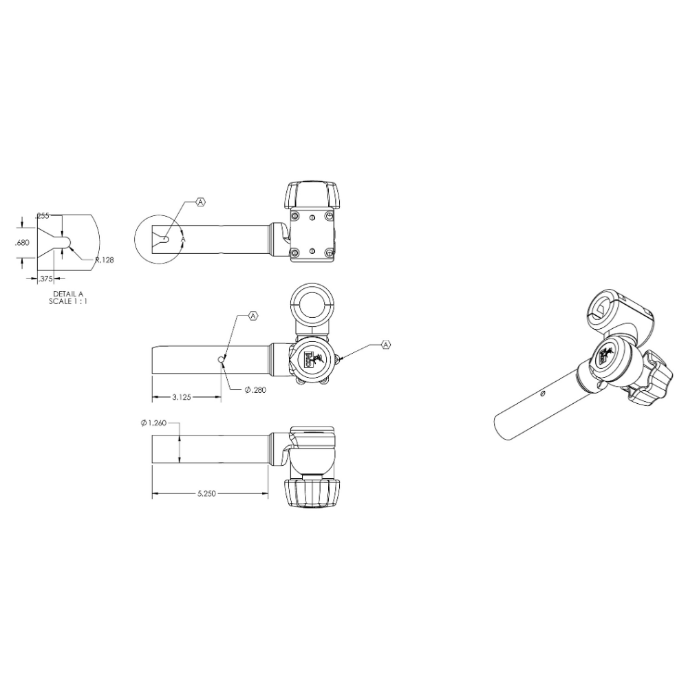 Taco T10-3000-7 Boat Sunshade Mount||t10-3000-7_2.Png||87||t9at1030007||1330708