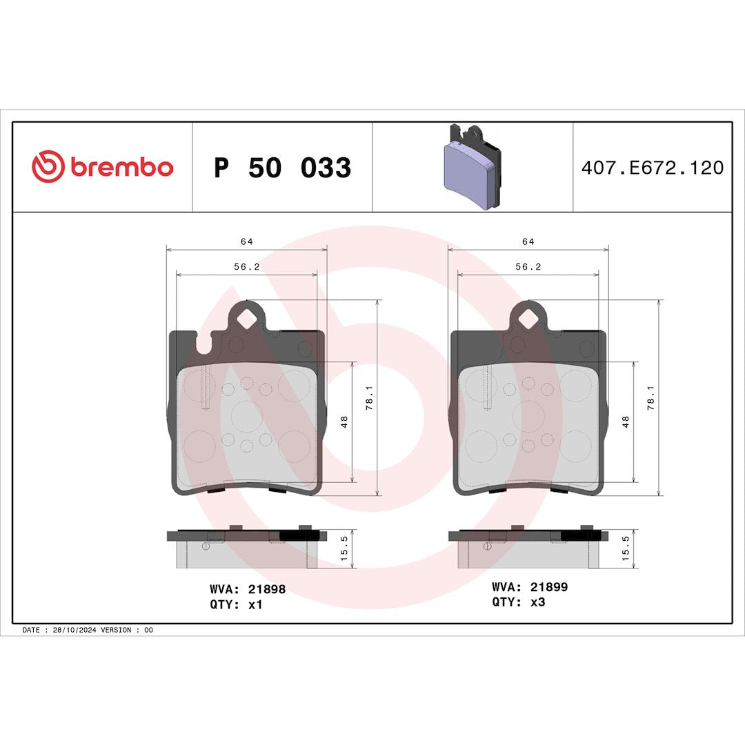 Brembo P50033 Brake Pad||p50033_Drw.Jpg||87||brmp50033||1753350