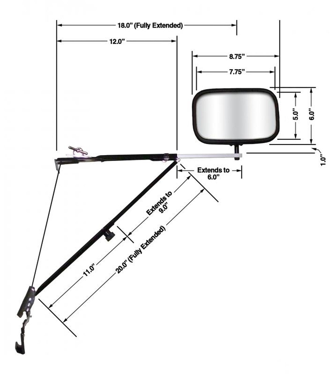 Product of Cipa Usa 11650 Exterior Towing Mirror