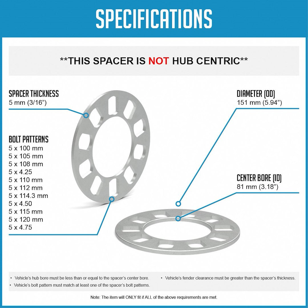 Product of Coyote Wheel Accessories 911124-A Wheel Spacer